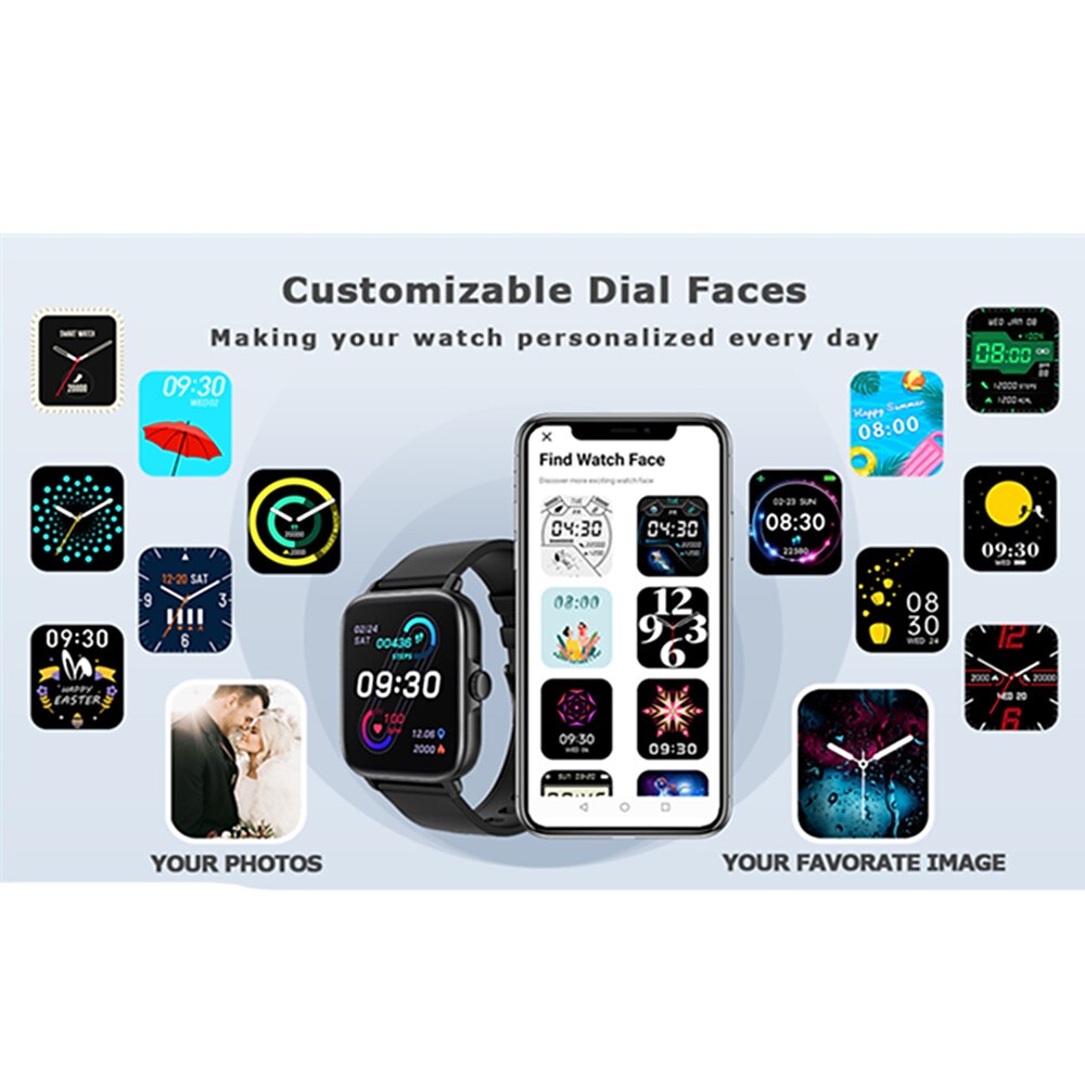 Smart Watch 1.7 inch Smartwatch Women Bluetooth Answer Call IP67 Waterproof Heart Rate Sleep Tracking Blood Oxygen Ai Voice Control for Android iOS Phone 2025 - $47.99 –P18