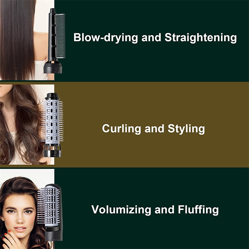 Blow Dryer with Comb Hair Dryer Comb Hot Air Curling For Hair Roller  Ionic Hair Straightening Brush Quick Professional Brush Dry Hair Curler Curling Iron Valentine's Day Gift 2026 - $38.99 –P7