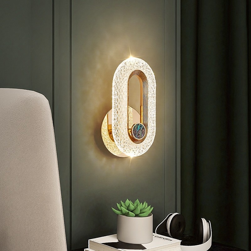 Applique Da Parete A Led In Cristallo Da Interno Moderno Semplice E Creativo Personalizzato Ristorante Lampada Da Soffitto A Testa Singola Camera Piccole Luci A Sospensione del 2025 a $116.99 –P3