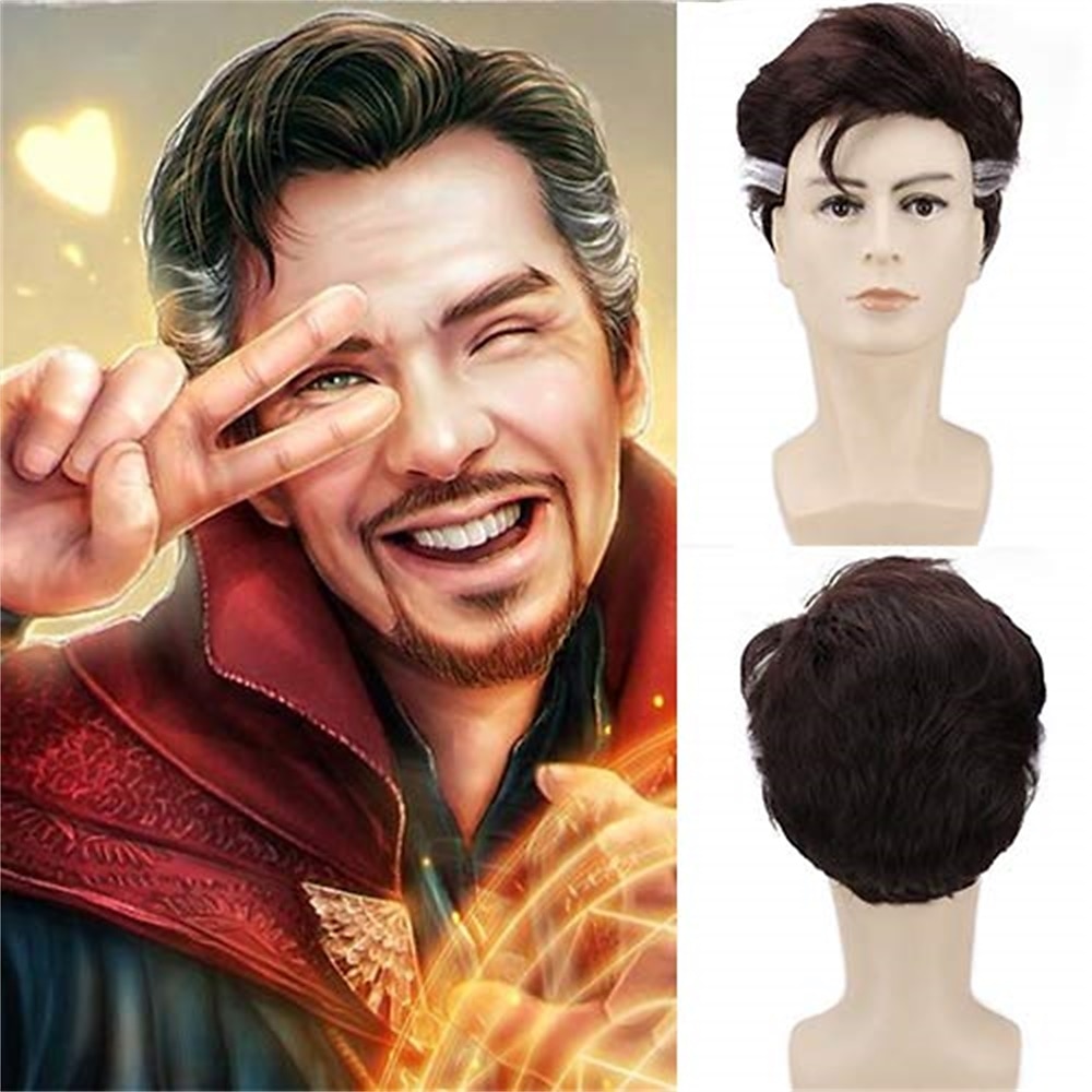 Avengers Doctor Strange Cosplay Wig Short Natural Straight Short