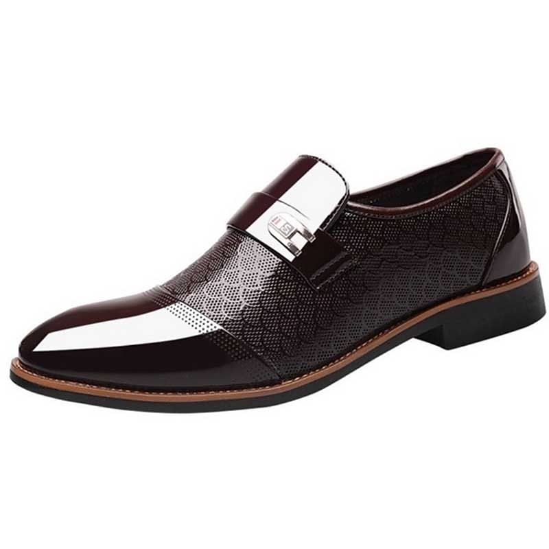 Herren Loafer & Slip On Gedruckte Oxfords Klassisch Brautkleider schlicht Outdoor Täglich PU Halbschuhe Schwarz Braun Frühling Herbst 2025 - $42.99 –P2