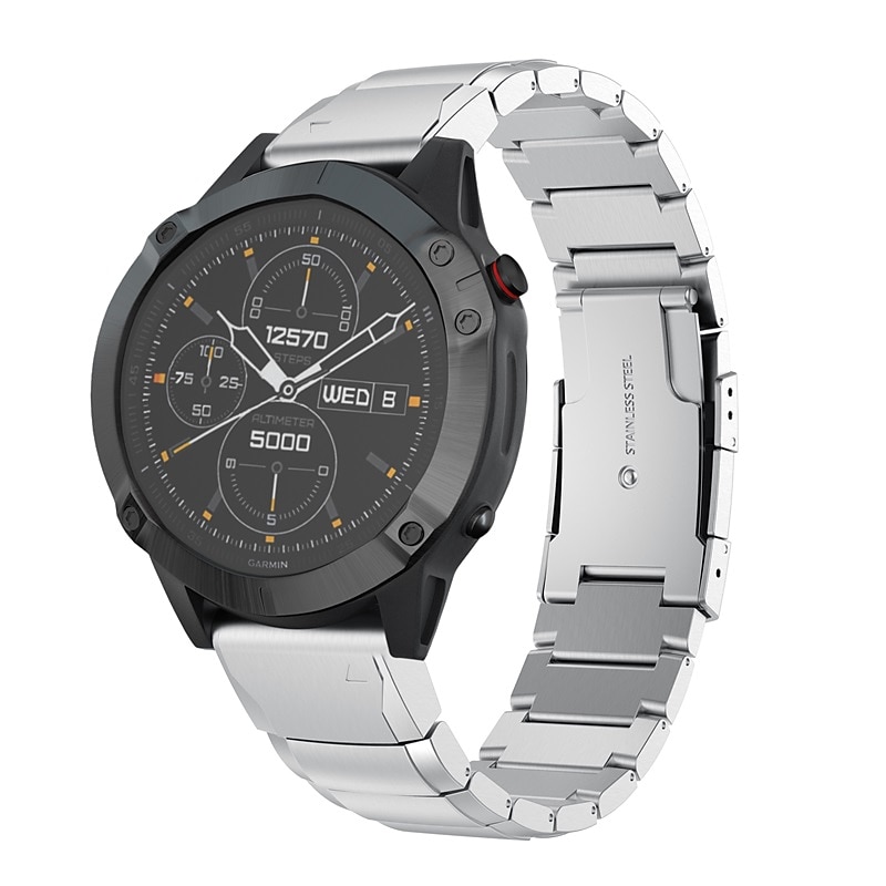 Pasek do zegarka na Garmin MARQ Descent G1 Fenix 7S Sapphire Solar / 6S Pro / 5S Plus Fenix 7 Sapphire Solar / 6 Pro / 5 Plus Forerunner 935 945 Stal nierdzewna Zastąpienie Pasek 20mm 22mm 26mm 2025 - $34.99 –P2