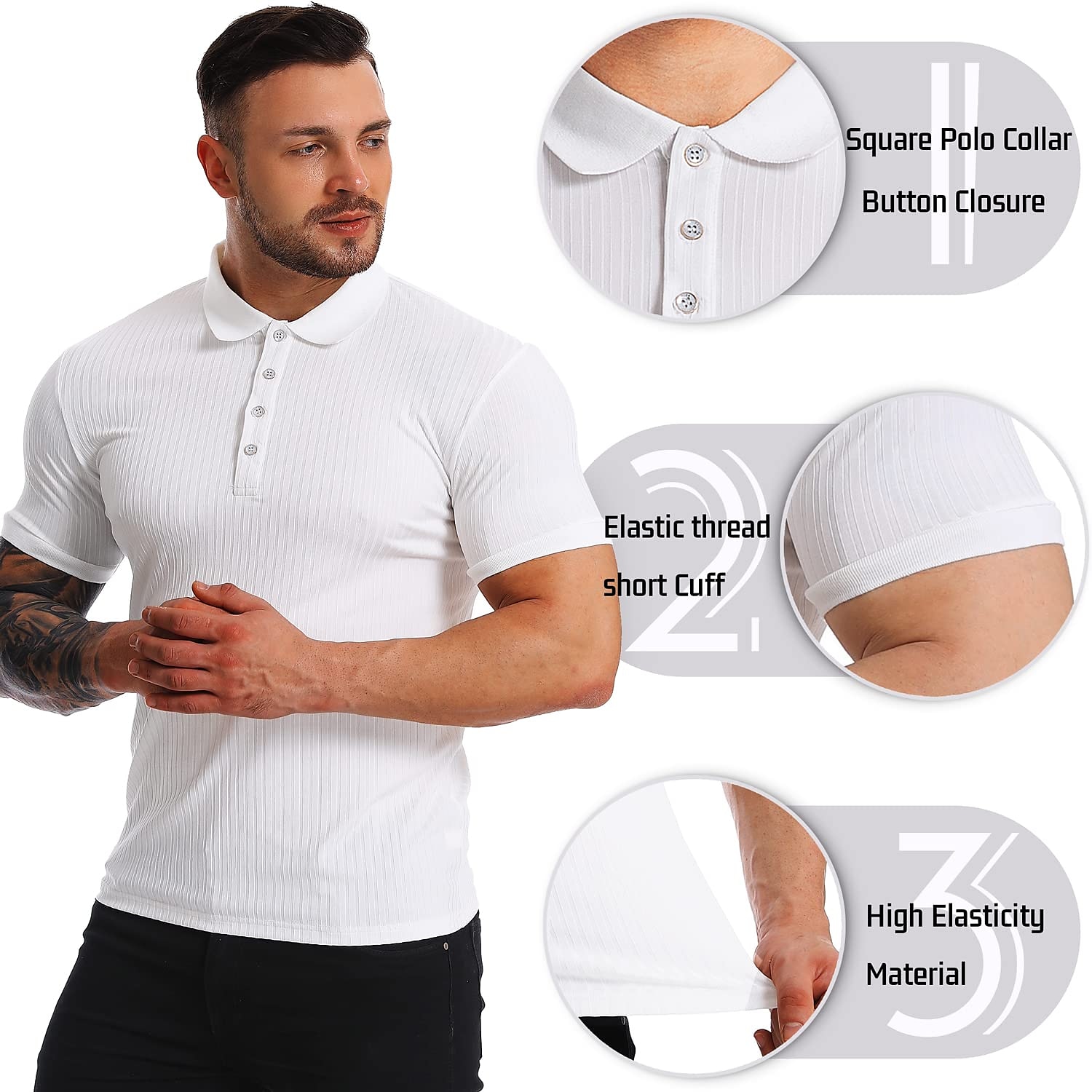 Voor heren Golfshirt gebreide polo Casual Dagelijks Polo kraag Klassieke boord Korte mouw Zakelijk Klassiek Effen Kleur Effen Knoop voorzijde Zomer Lente Herfst Normale pasvorm Zwart Wit Rood 2025 - $17.99 –P4