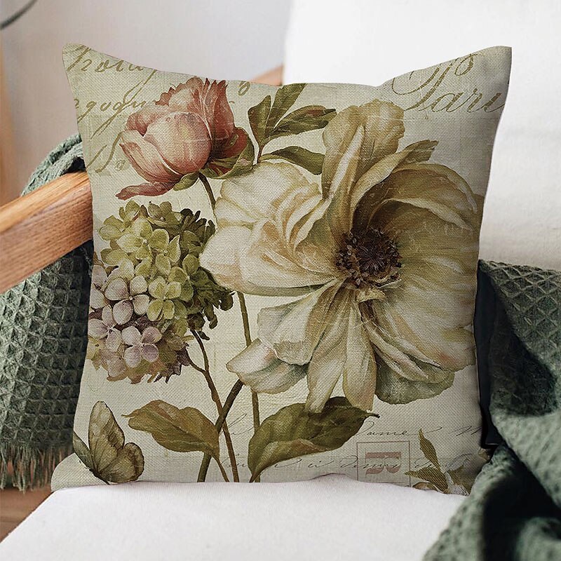 capa de almofada lateral dupla floral 4 unidades quadradas decorativas macias capa de almofada capa de almofada fronha para sala de estar do quarto almofada interior lavável à máquina de qualidade de 2025 por $28.99 –P4
