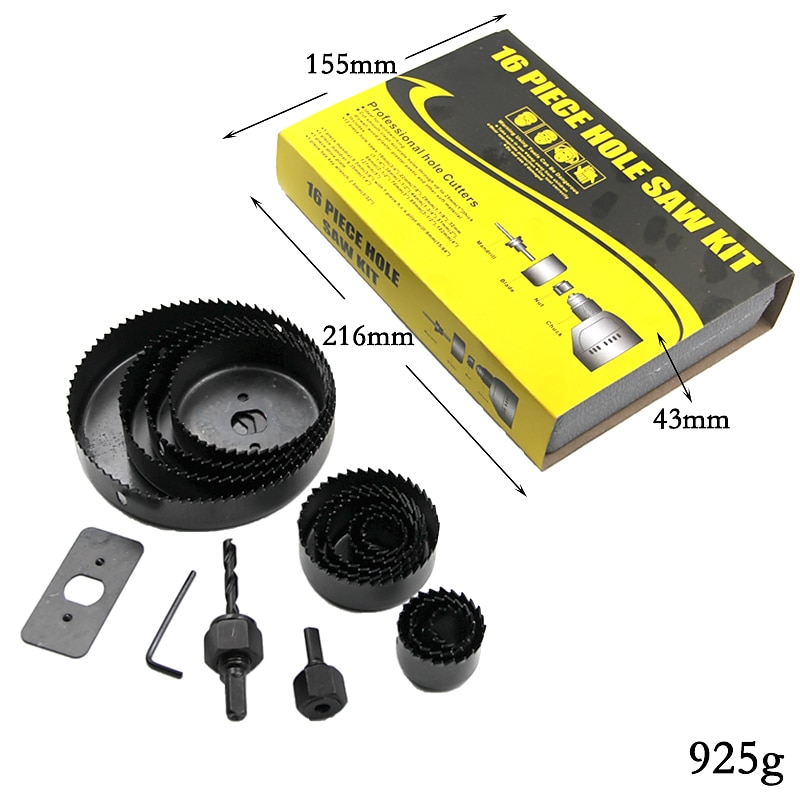3-18Pcs Woodworking Hole Saw Set Drill Bit Carbon Steel 19-127mm Hole Cutter Set For Plasterboard Ceiling Wood Hole Saw Kit 2026 - $9.99 –P15