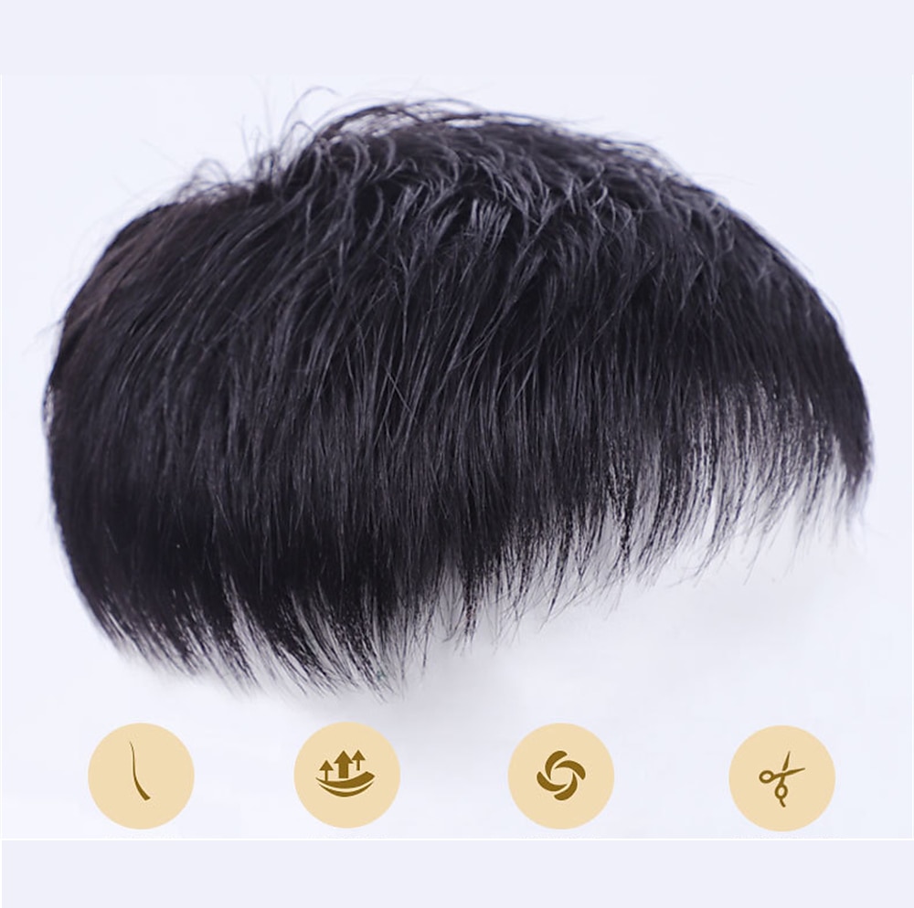 Herren Echthaar Toupees Locken 100% handgebunden Modisches Design / Weich / Party Party / Abend / Freizeitskleidung 2025 - $24.99 –P1