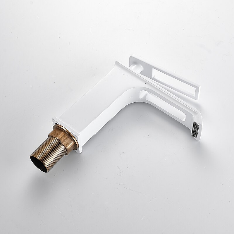 Bathroom Sink Faucet - Waterfall Electroplated / Painted Finishes Centerset Single Handle One HoleBath Taps 2025 - $97.99 –P7