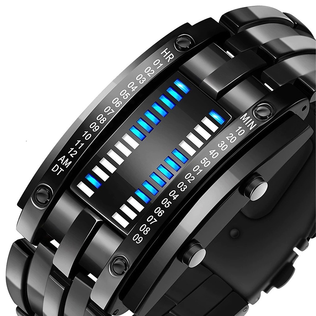 Digital Watch for Men Cool Fashion Wristwatch LED Light Stainless Steel Sports Bracelet Male Wrist Watch 2025 - $19.99 –P8