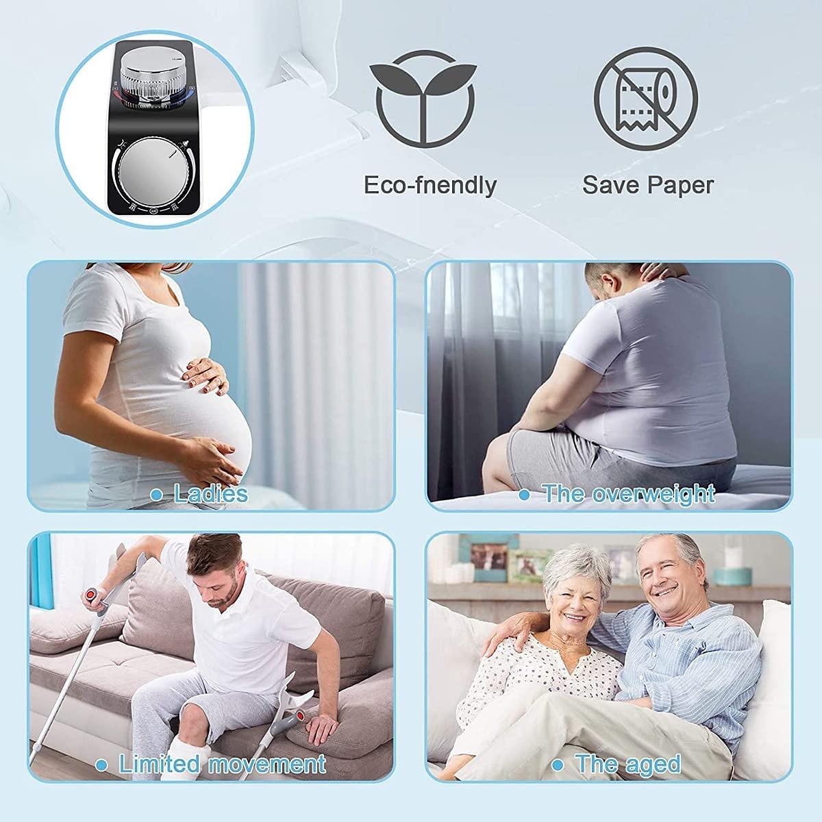 Bidet Attachment for Toilet -Self Cleaning Dual Nozzle, Non-Electric Bidet, Cold & Warm Fresh Water Bidet Sprayer With Temperature & Pressure Controls 2025 - $72.99 –P4