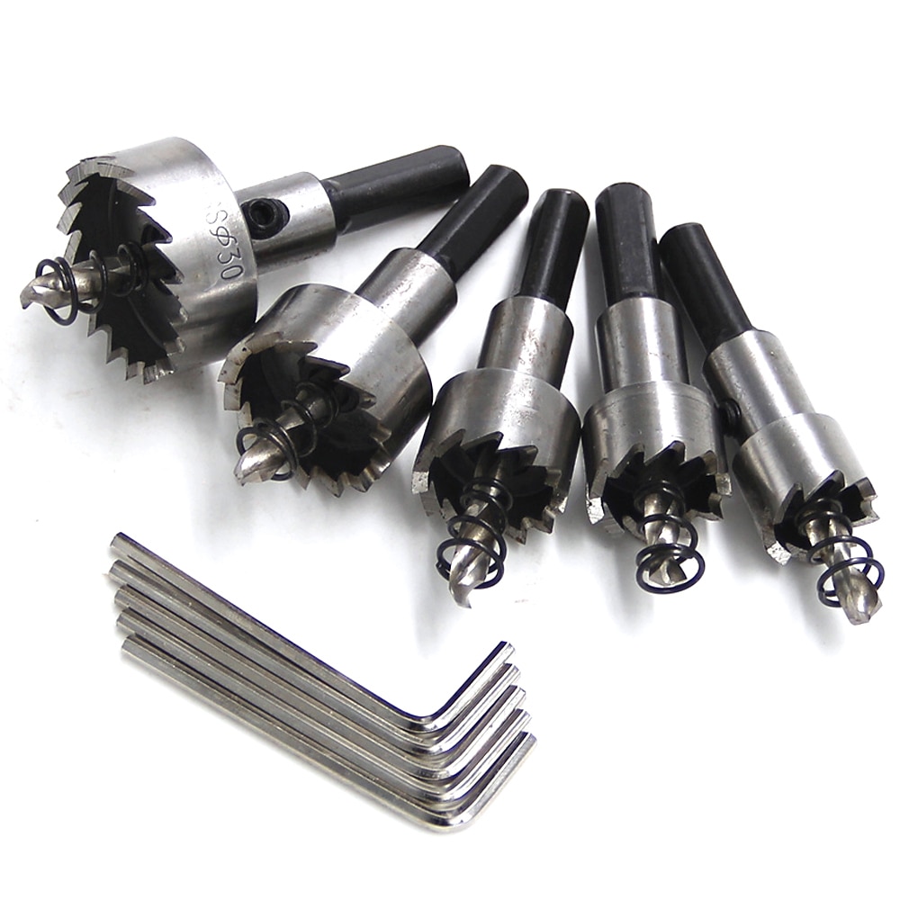5 stks boor carbide tip hss gatenzaag set rvs metaallegering 16/18.5/20/25/30mm houtbewerking gereedschap 2025 - $18.99 –P8