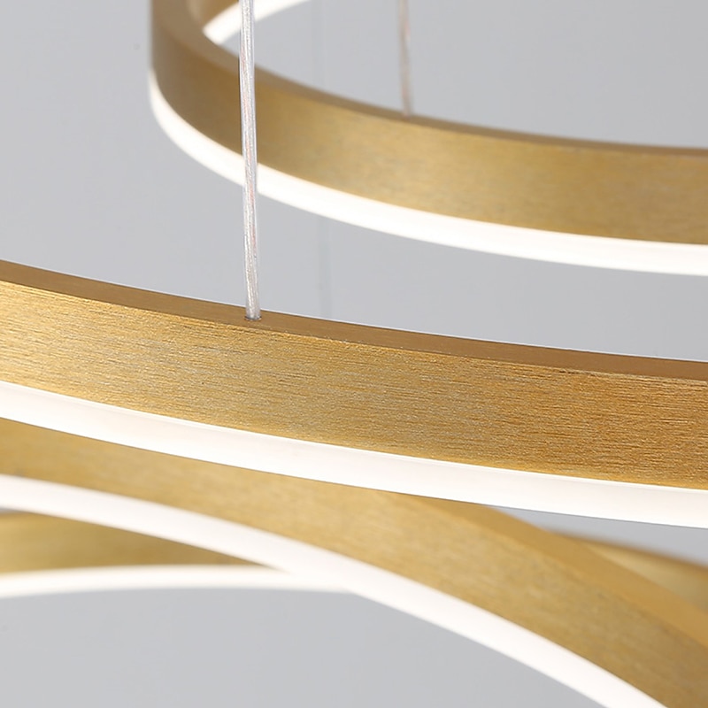 moderna lampada a sospensione a led, lampadario a 3 anelli dimmerabile con telecomando lampada a sospensione circolare per camera da letto cucina isola soggiorno sala da pranzo foyer del 2025 a $499.99 –P5