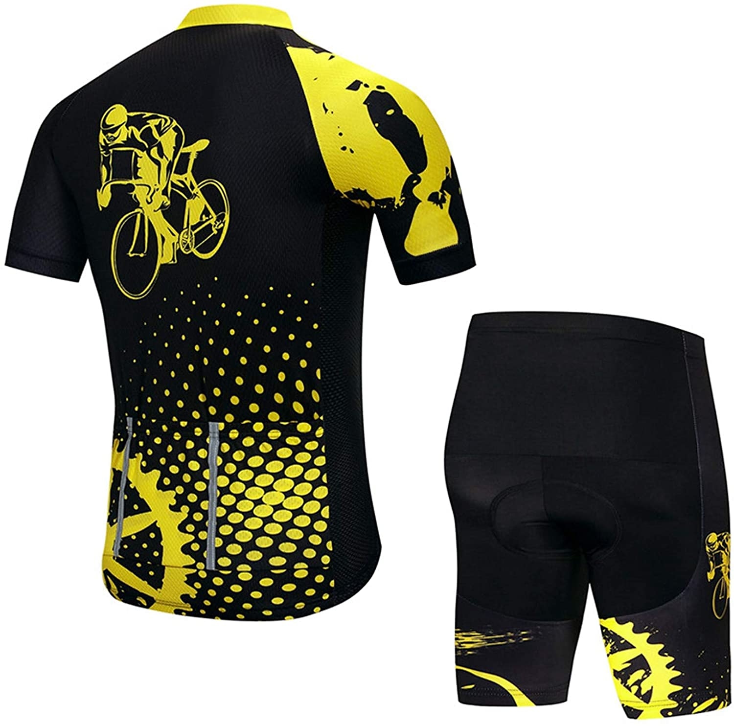 Per uomo Maglia con pantaloncini da ciclismo Manica corta Ciclismo da montagna Cicismo su strada Nero Bianco Verde Pop art Attrezzatura Bicicletta Completo tuta Pad 3D Traspirante Asciugatura rapida del 2025 a $43.99 –P5