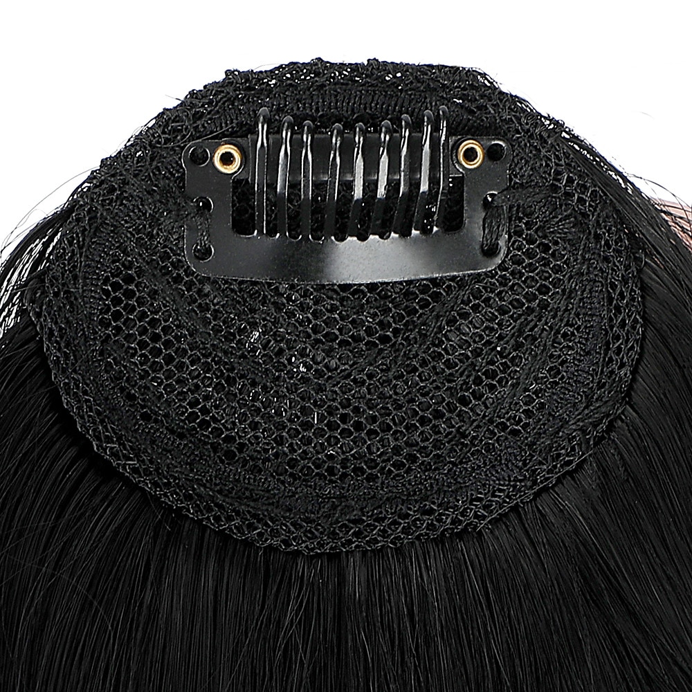 lugg hårspänne i förlängningar naturlig lugg lugg clip-on front snygg platt bang i ett stycke långt rakt hårstycke för kvinnor 2025 - $14.49 –P5