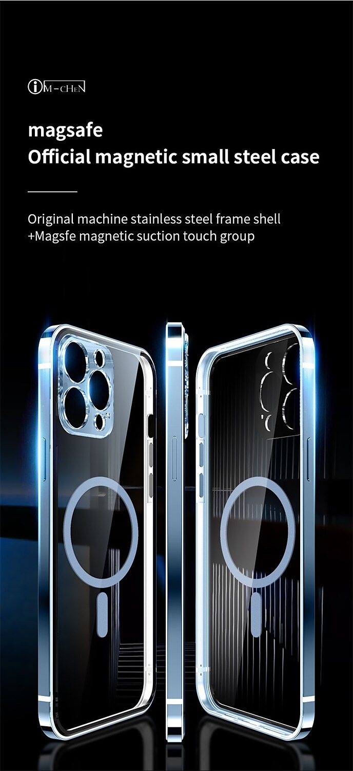 2025年 iPhone 16、iPhone 15 Pro Max Plus、iPhone 14、13、12 Pro Max Mini Magsafeサポートワイヤレス充電衝撃吸収メタル  コレクション – $32.99 –P1
