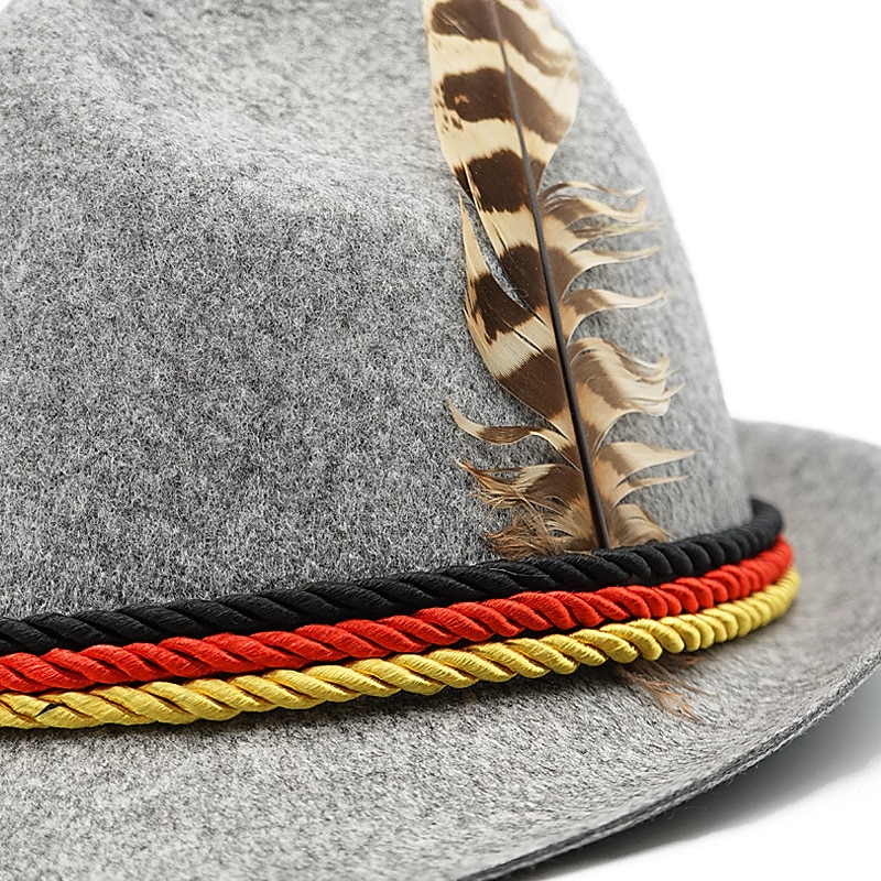 Oktoberfest Kapelusz tyrolski Tirolerhut alpejski kapelusz Niemiecki Monachium Tradycyjny styl Łąki Męskie Tkanina w stylu tradycyjnym Kapelusz 2026 - $18.99 –P3