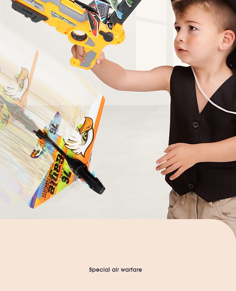 Airplane Launcher Toy Airplane Foam Plastic Plane for Children Boys Girls Bubble Catapult Beach Toys Boy Gift 2024 - $15.99 –P7