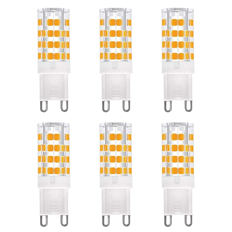 6pcs LED Light Bulb G9 Bi Pin Lamp 4W AC220V 52 LED SMD2835 Spotlight Chandelier Ceiling Light 40W Halogen Equivalent Warm Cold White AC110-240V Non-dimmable 2025 - $18.99 –P2