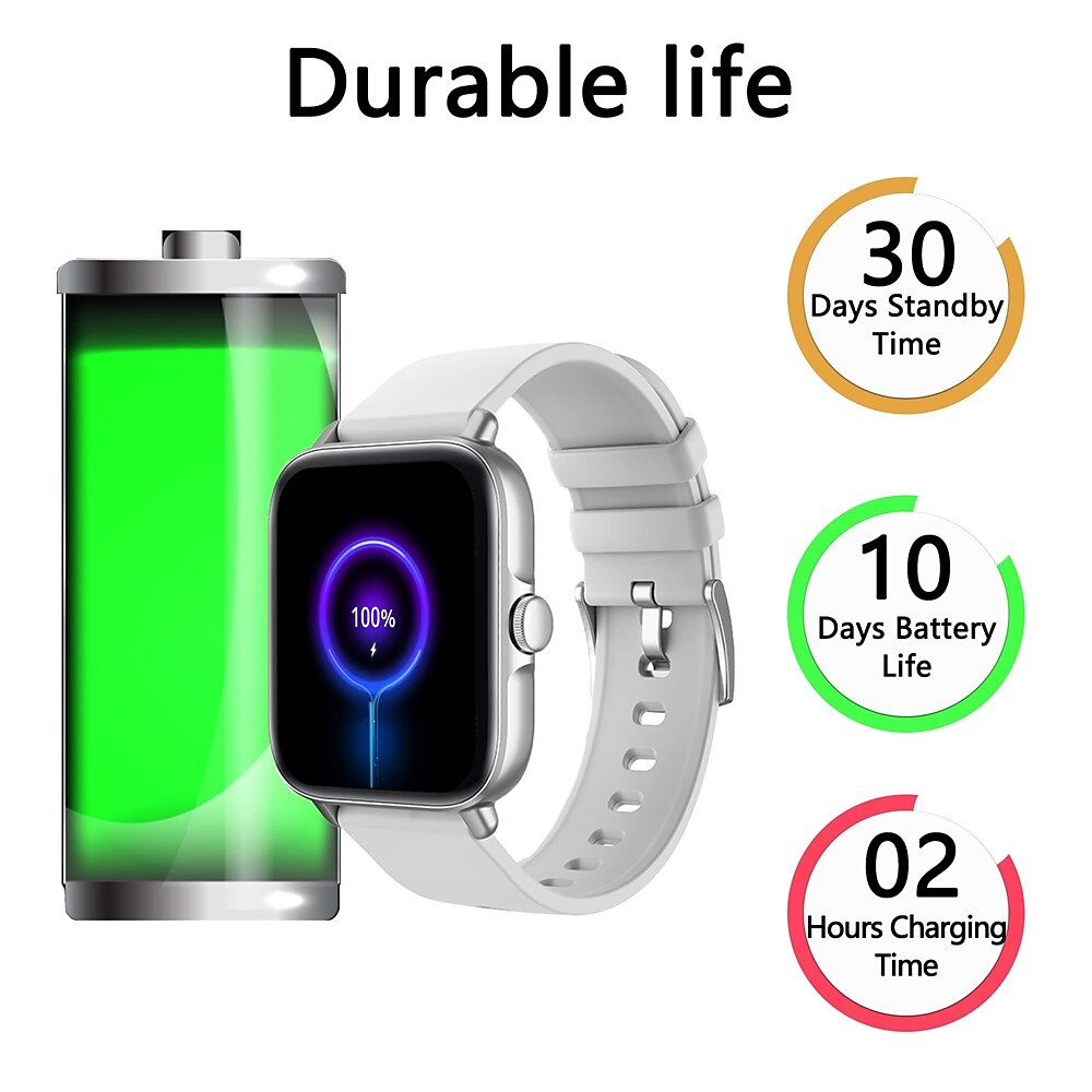 Smart Watch 1.7 inch Smartwatch Women Bluetooth Answer Call IP67 Waterproof Heart Rate Sleep Tracking Blood Oxygen Ai Voice Control for Android iOS Phone 2025 - $47.99 –P11