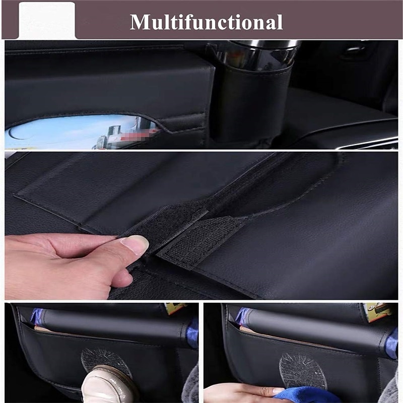 2Pack Car Seat Back Organizer PU Leather Car Seat Protector Travel Accessories Car Organizer Seat Protector Kick mats Back seat Protector and Cup Holder Travel Accessories 2026 - $43.99 –P5