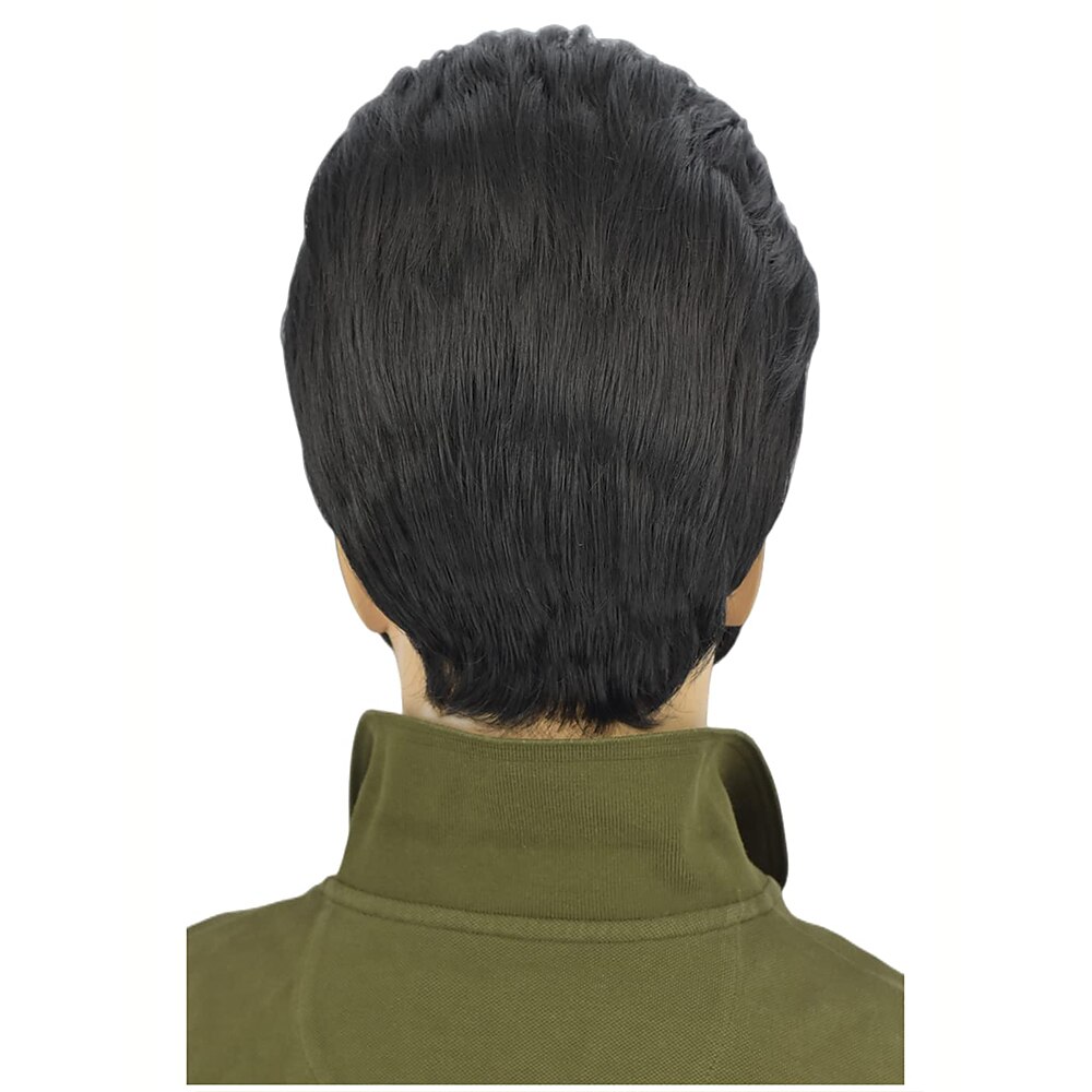 Peruca clássica de elvis masculina, resistente a altas temperaturas, peruca de rock sintético, peruca estilo anime, penteado com pompadour. perucas do dia das bruxas de 2025 por $24.99 –P3
