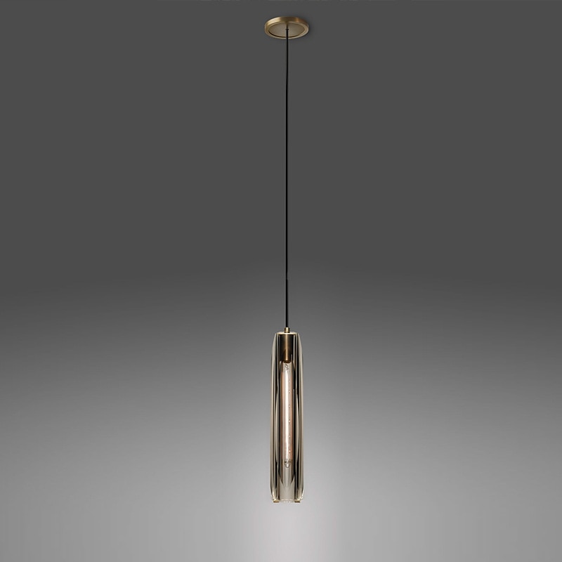 8cm Pendant Lantern Design Line Design Geometric Shapes Pendant Light Copper Artistic Style Modern Style Stylish Brass Artistic Modern 85-265V 2025 - $249.99 –P1