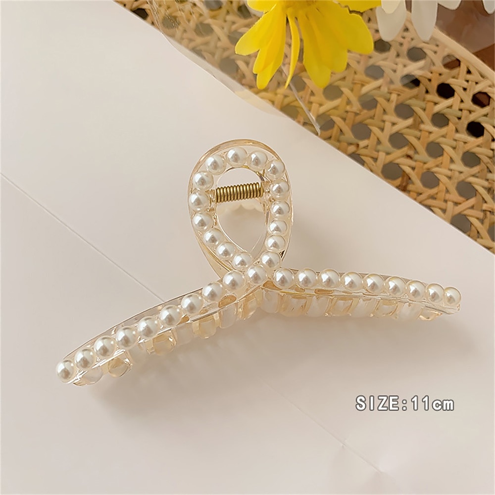 5 pezzi clip di artigli per capelli di grandi dimensioni clip di capelli neri bianchi spessi clip di mascelle per capelli lunghi barrettes accessori per capelli per donne e ragazze del 2025 a $10.49 –P1