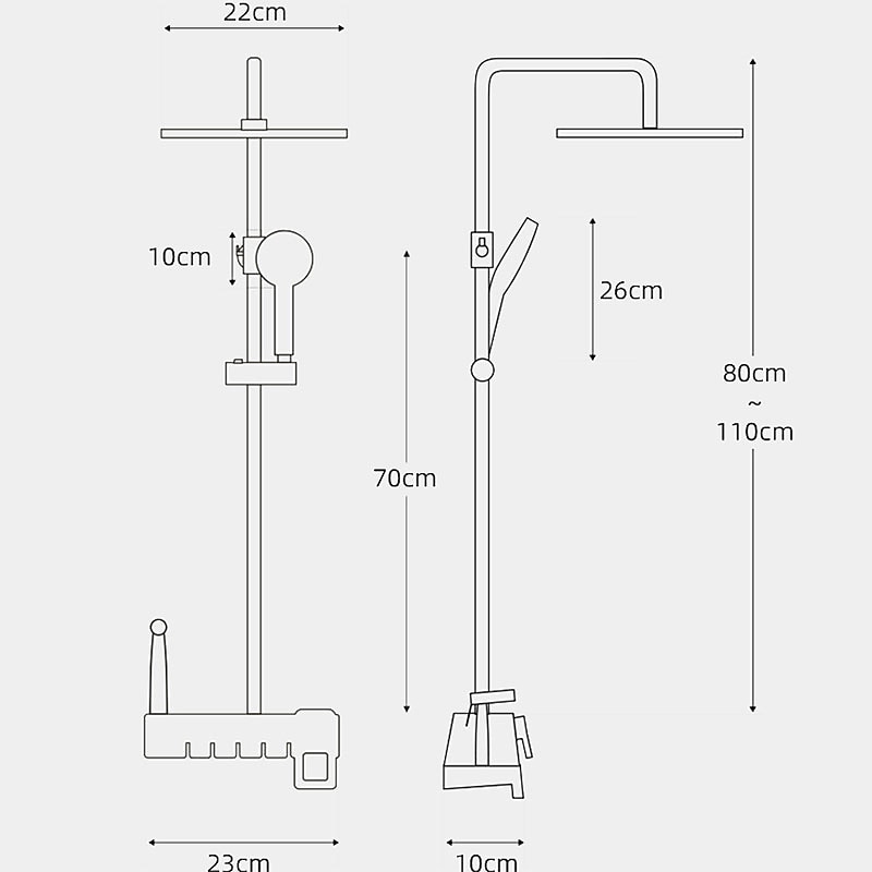 sistema de ducha juego de grifería montado en la pared, cabezal de ducha de lluvia de 9 pulgadas ducha de mano rociador de mano con soporte acabados electrochapados/pintados montaje interior válvula de cerámica ducha de baño 2025 - $333.79 –P1