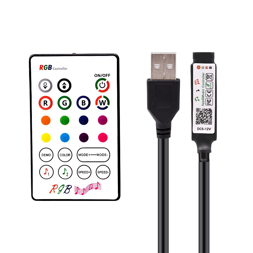 5m 16,4ft chytrá televize LED podsvícení proužek světlo usb rgb aplikace bluetooth ovládání synchronizace hudby změna barvy smd 5050 pro PC monitor herna 5v 2025 - $13.99 –P2