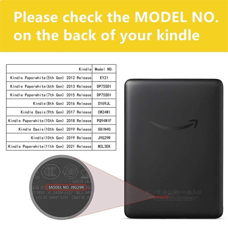 2025年 タブレット ケース カバー 用途 Amazon Kindle Paperwhite 6.8 '' 11日 2021年 ハンドル スマートオートウェイク / スリープ 全身保護 グラフィック プラスチック PUレザー  コレクション – $20.99 –P7