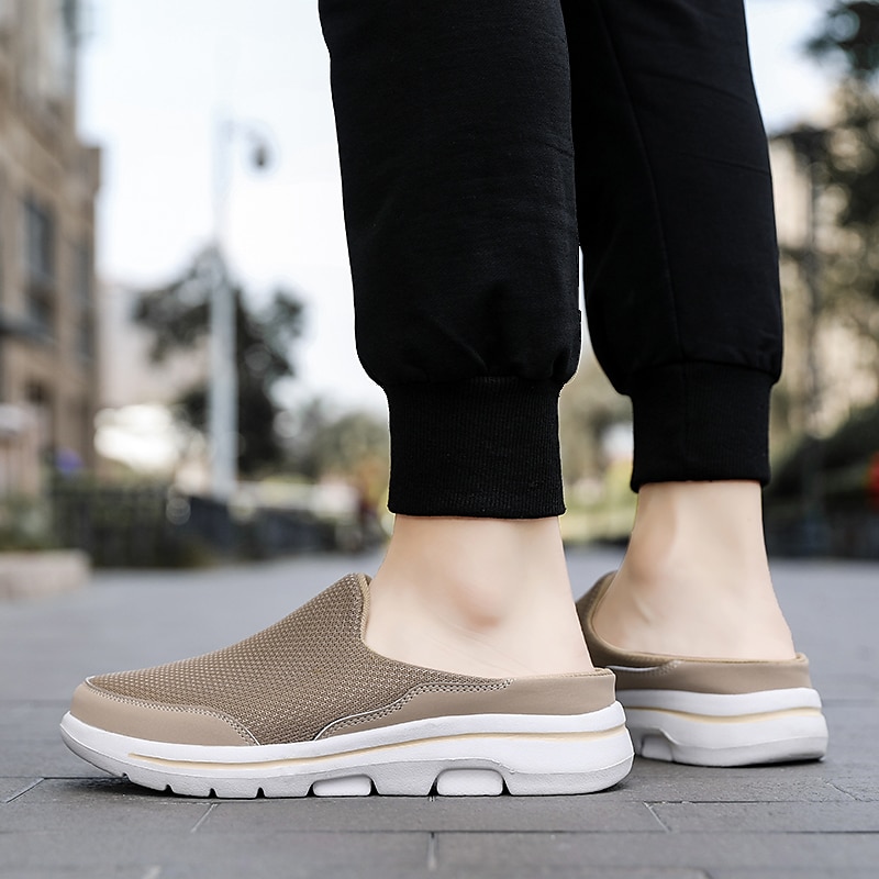 Mocasines de malla livianos sin cordones para hombre: mulas casuales cómodas y transpirables para caminar al aire libre en verano 2025 - $42.99 –P3