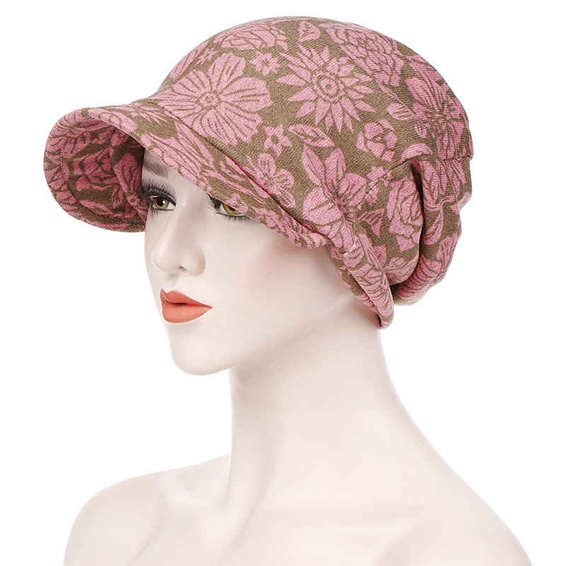dámský potisk čepice čepice dámské podzimní zima bavlněné baseballové čepice culík vintage teplý turban čepice kšiltovky čepice 2025 - $15.99 –P8