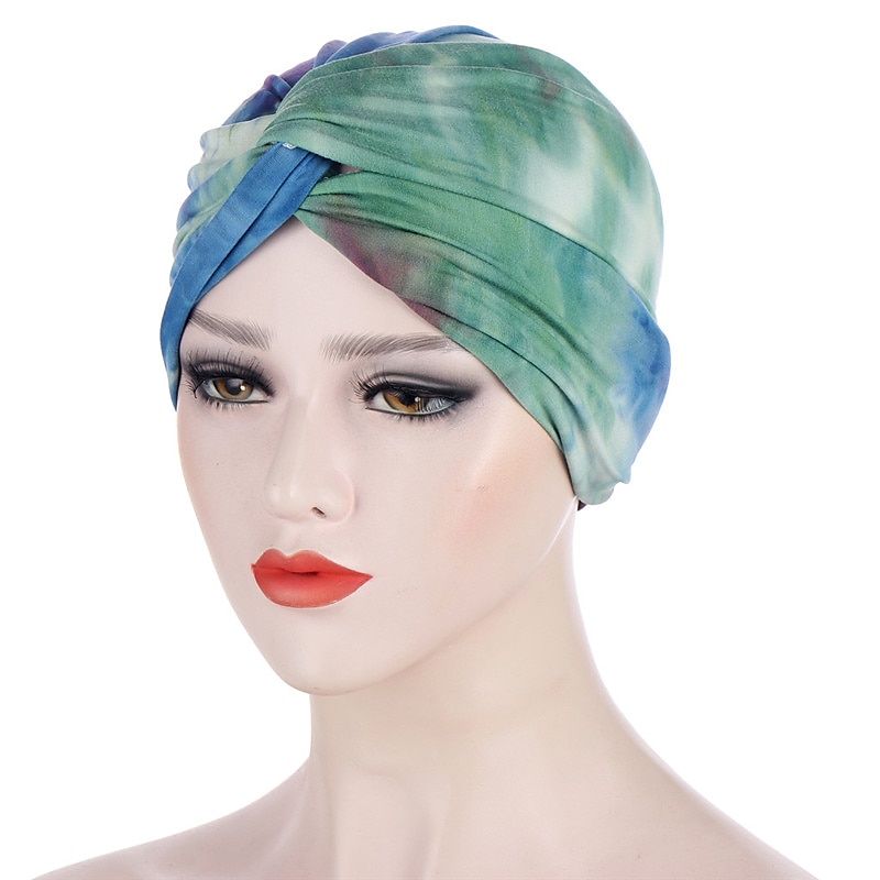 kvinner muslim daglig turban folding kors knyttet hår skjerf elastisk hodeplagg hodeplagg bandanaer dame hår hatter lue håravfall tilbehør 2025 - $3.99 –P15