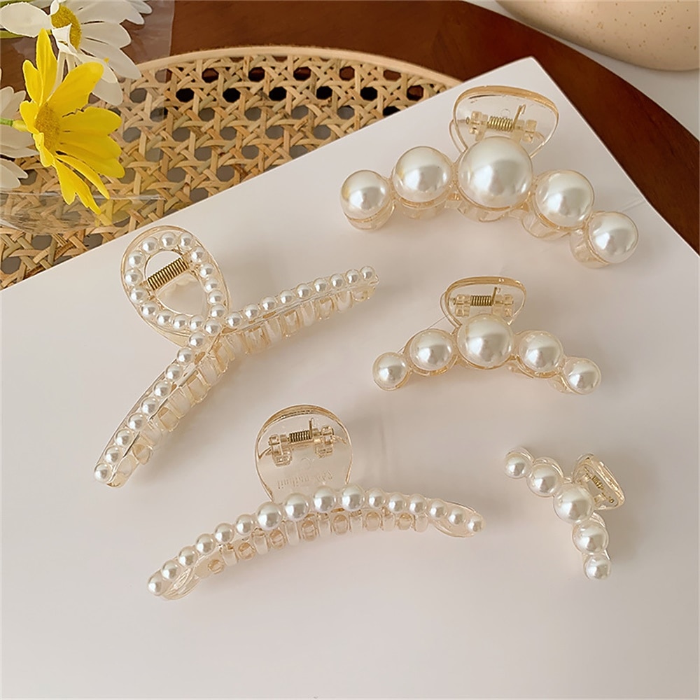5 pezzi clip di artigli per capelli di grandi dimensioni clip di capelli neri bianchi spessi clip di mascelle per capelli lunghi barrettes accessori per capelli per donne e ragazze del 2025 a $10.49 –P2