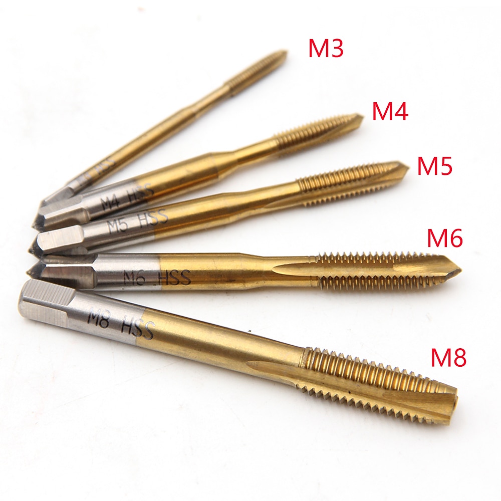 Straight Groove Tap M3-M8 High Speed Steel Tapping Internal Thread Hole Opener For Titanium-plated Screw Point Machine 2025 - $18.99 –P8
