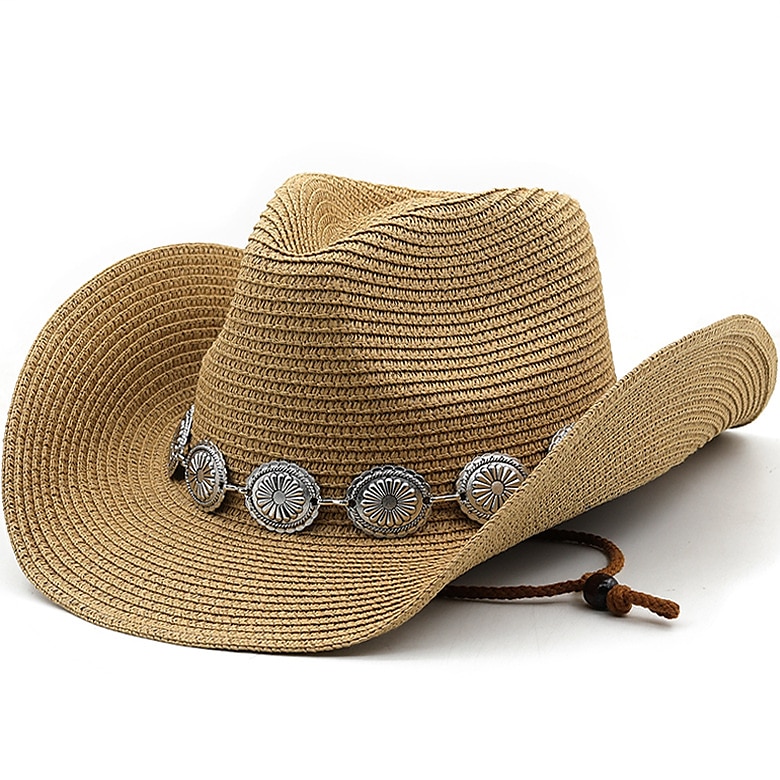 dámské kovbojské klobouky metal carving band westernové klobouky 2025 - $21.99 –P6