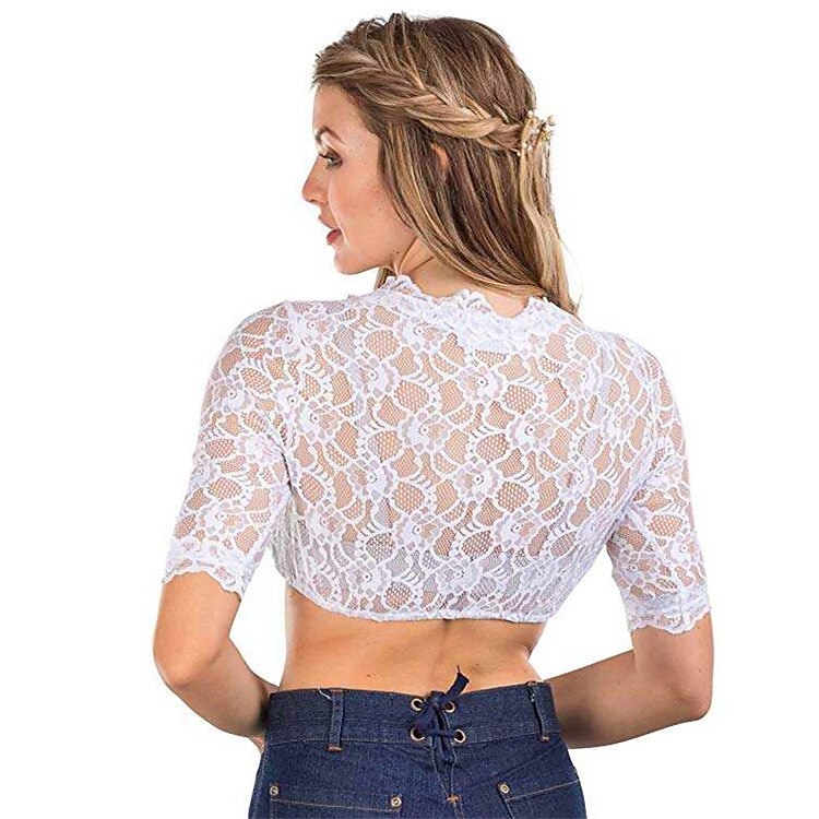 Kansainvälinen olutfestivaali Oktoberfest Dirndl pusero Oktoberfest / Olut baijerilainen Wiesn Perinteinen Tyyli Niityt Naisten Perinteinen tyyli kangas Toppi 2025 - $28.99 –P2