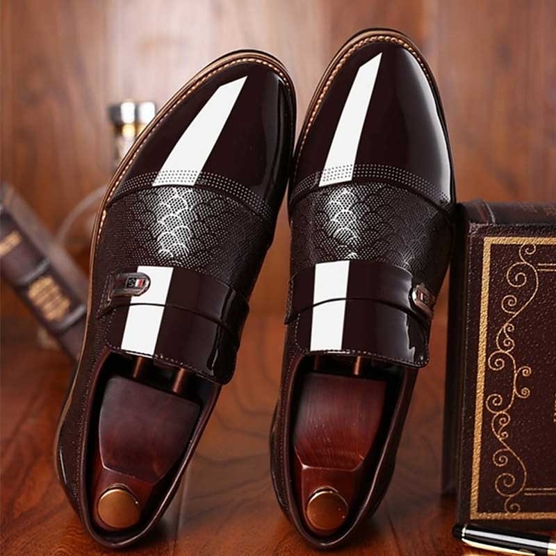 Herren Loafer & Slip On Gedruckte Oxfords Klassisch Brautkleider schlicht Outdoor Täglich PU Halbschuhe Schwarz Braun Frühling Herbst 2025 - $42.99 –P6