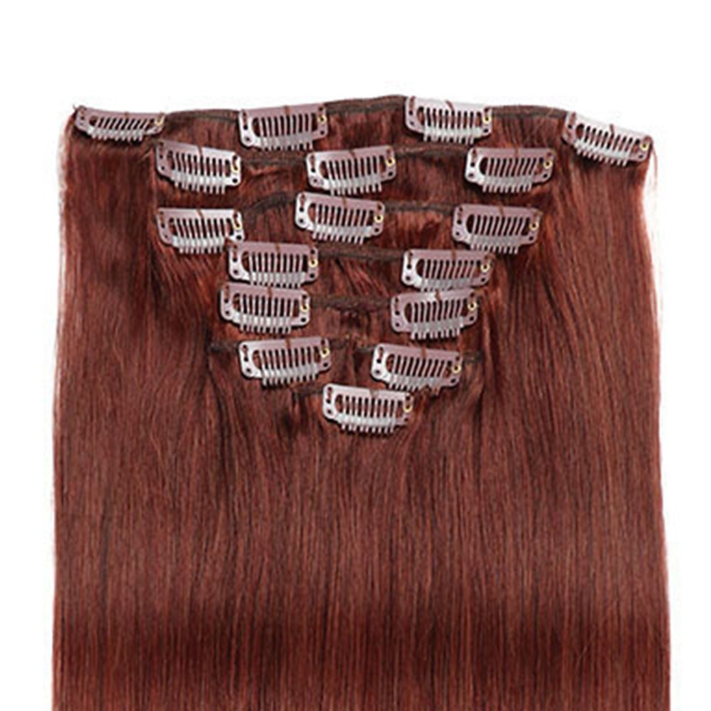 A Clipser Extensions de cheveux Cheveux Naturel humain 8 pièces Pack Droit Couleur naturelle Extensions de cheveux de 2025 ? $105.99 –P2