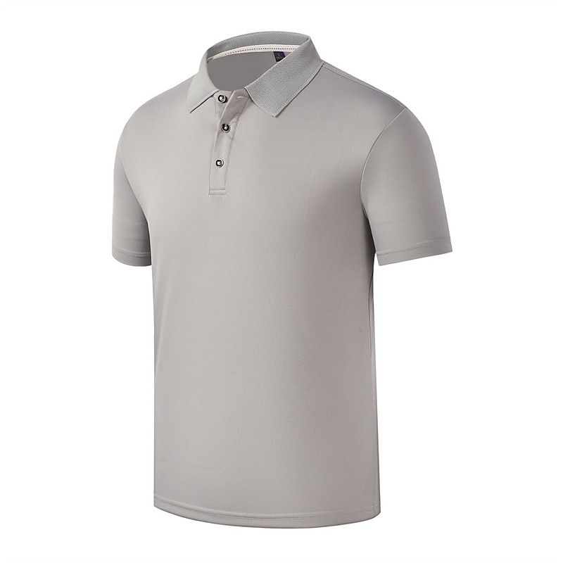 Herre POLO T-skjorte Golf skjorte utendørs Avslappet Polokrage Klassisk Kortermet Mote Fritid Helfarge Knapp foran Knapp ned Vår sommer Normal Svart Hvit Gul Rød Blå Grå POLO T-skjorte 2025 - $7.99 –P5