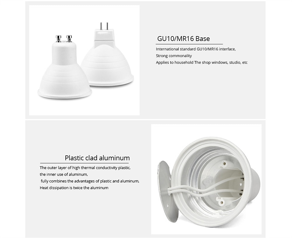 20pcs 10pcs 6W Spotlight Track LED Light Bulb 600lm GU10 MR16 6LED Beads SMD 60W Halogen Equivalent Dimmable Warm Cold White 220-240V 2025 - $33.99 –P1