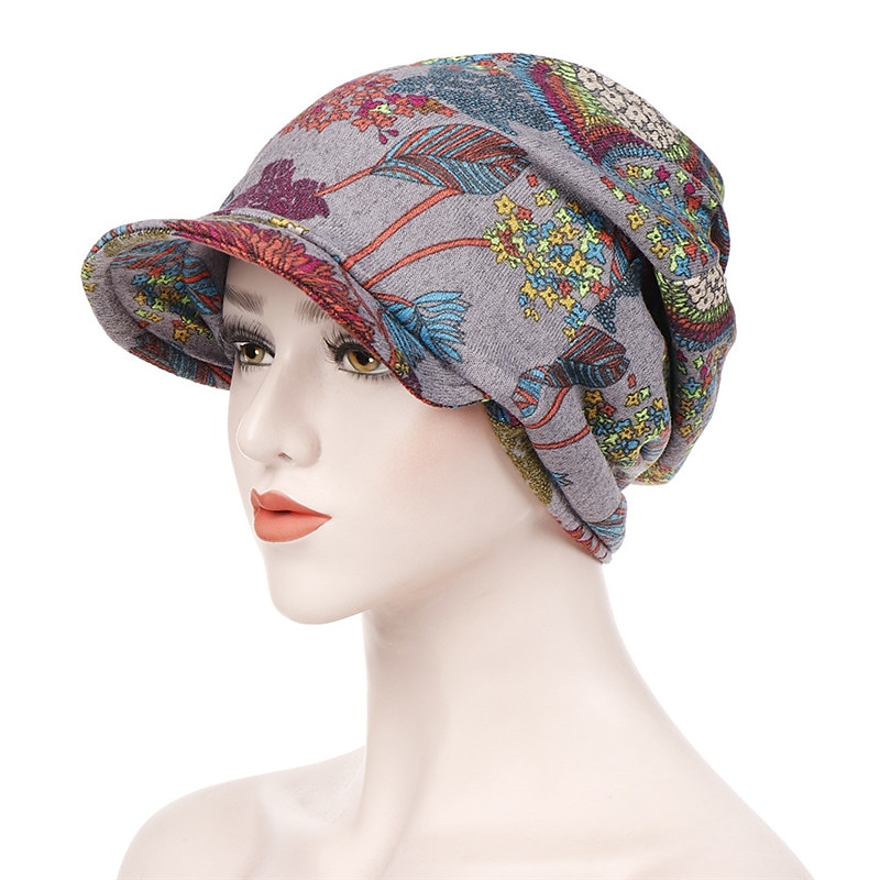 dámský potisk čepice čepice dámské podzimní zima bavlněné baseballové čepice culík vintage teplý turban čepice kšiltovky čepice 2025 - $15.99 –P10