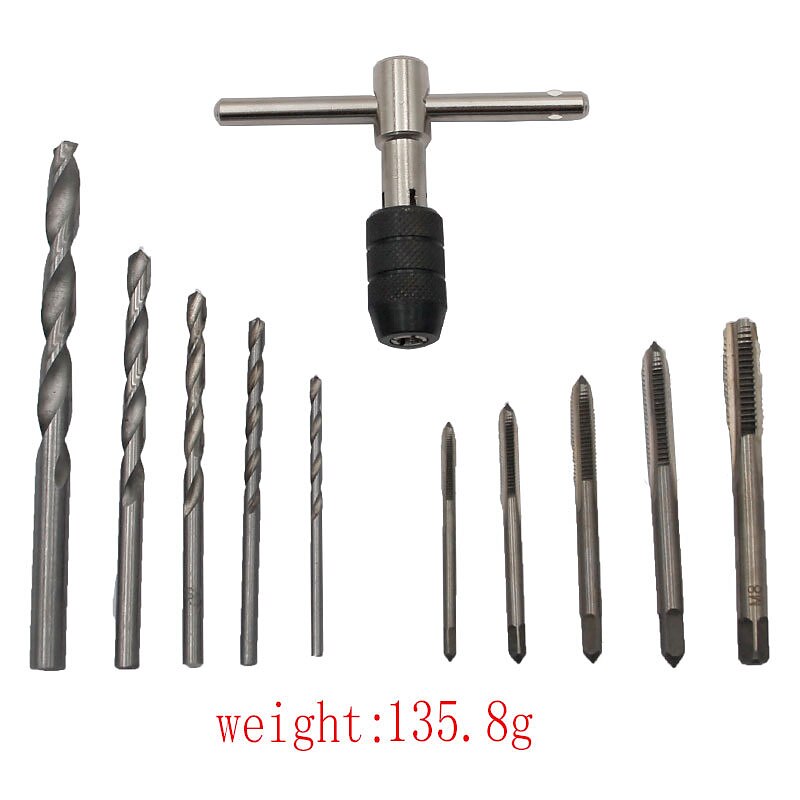11PCS Tap Wrench Handle Ratchet M3-M6 Machine Screw Thread Metric Plug Tap Drill Set Hand Tools Hand Tap 2025 - $13.99 –P1