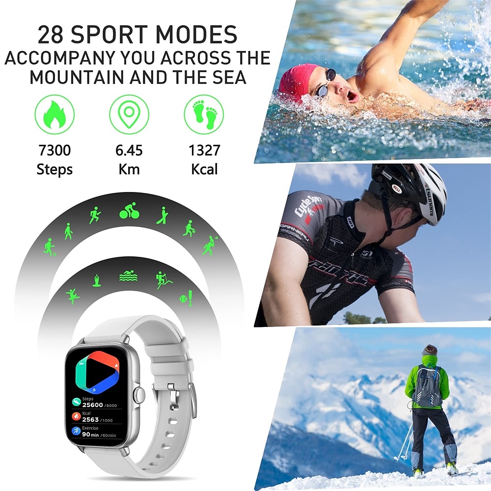 Smart Watch 1.7 inch Smartwatch Women Bluetooth Answer Call IP67 Waterproof Heart Rate Sleep Tracking Blood Oxygen Ai Voice Control for Android iOS Phone 2025 - $47.99 –P9