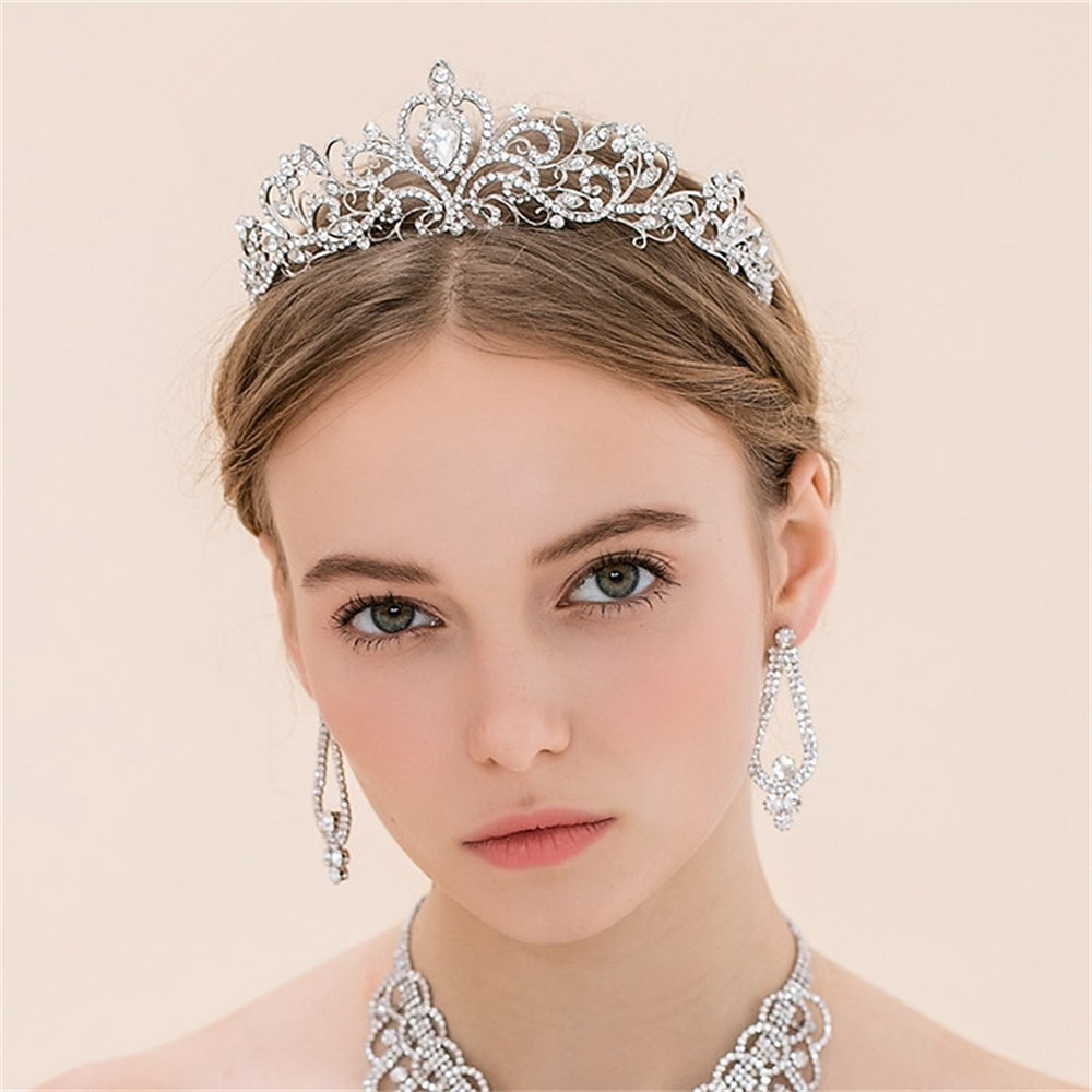 didder argento diadema di cristallo corone per le donne ragazze elegante principessa corona con pettini diademi per le donne da sposa da sposa prom compleanno cosplay costumi di halloween accessori del 2026 a $13.62 –P8