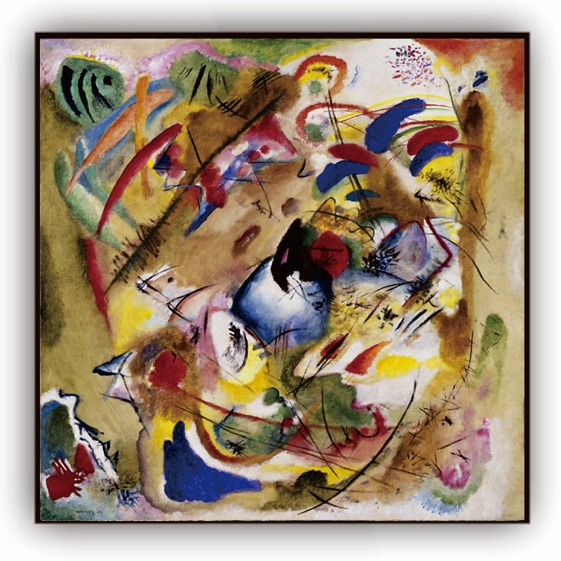 dipinto a mano dipinto a olio wall art wassily kandinsky intaglio astratto decorazione della casa arredamento tela arrotolata senza cornice non allungata del 2026 a $260.29 –P4