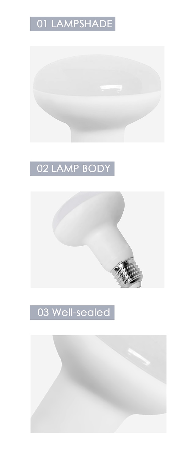 2025年 4 個 2 個 1 個 3 ワット LED 電球 e14 r39 ロングネックキノコ 30 ワットハロゲン相当スポットライトフラッドトラックライトデスクランプウォームホワイト調光不可  コレクション – $8.49 –P7
