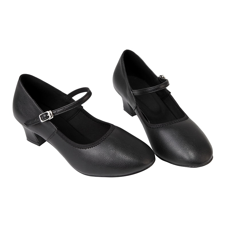 pantofi de dans mary jane alb din imitatie din piele cu toc mic si curea reglabila – incaltaminte eleganta pentru femei 2025 - $46.99 –P2