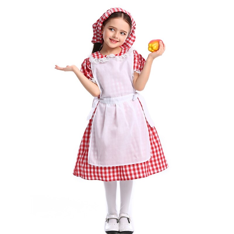 2 darabos Piroska ruha, köpeny, jelmez gyerekeknek, lányoknak, halloweeni könyvhét, bulielőadás, öltöztetős ruhák 2025 - $50.99 –P6