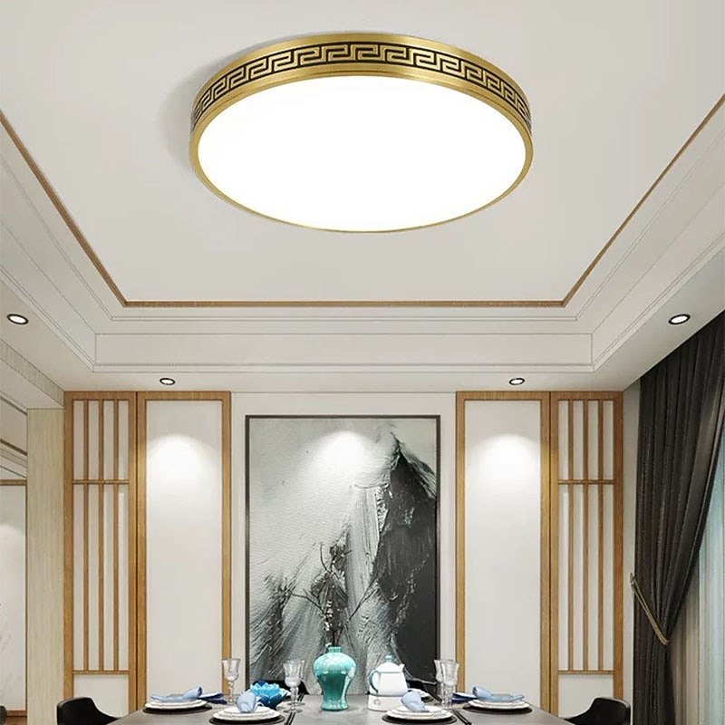 Plafoniere design cerchio 40cm rame ottone moderne 220-240v del 2026 a $223.19 –P4