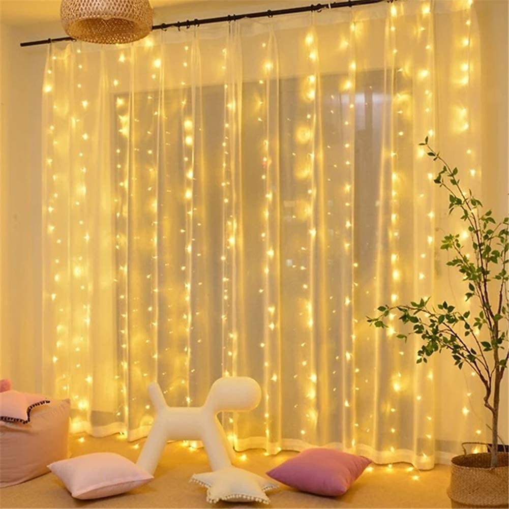 2025年 屋外クリスマスウィンドウライト 3x3m-300led プラグイン 8 モードカーテンライト 9 色リモートコントロールウィンドウ壁掛けライト クリスマスの装飾のための暖かい白 rgb 寝室の結婚式のパーティーガーデン屋内 コレクション – $38.99 –P11